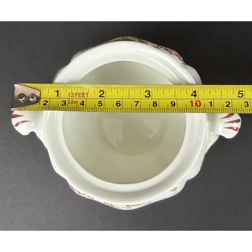 Vintage Ridgway English Garden 4424 Sugar Bowl with Lid, Floral Pattern - Picture 11 of 11